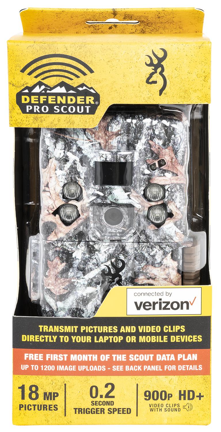  Browning Trail Cameras Dwpsvzw Defender Pro Scout Verizon Camo 18mp Resolution Sd Card Slot/Up To 512gb Memory Features .25 