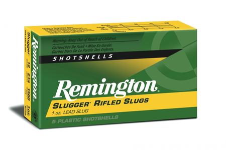 Remington Slugger Lead Rifled Slug 12 Gauge Ammo 5 Round Box