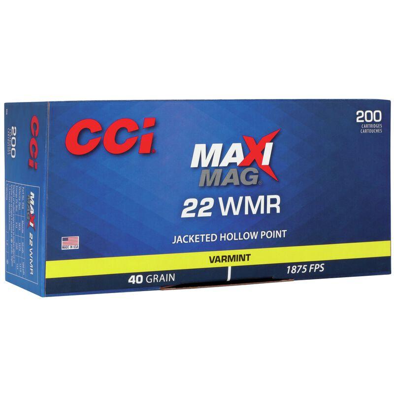  Cci 958 Maxi- Mag Varmint 22 Wmr 40 Gr Jacketed Hollow Point (Jhp) 200 Per Box/10 Cs