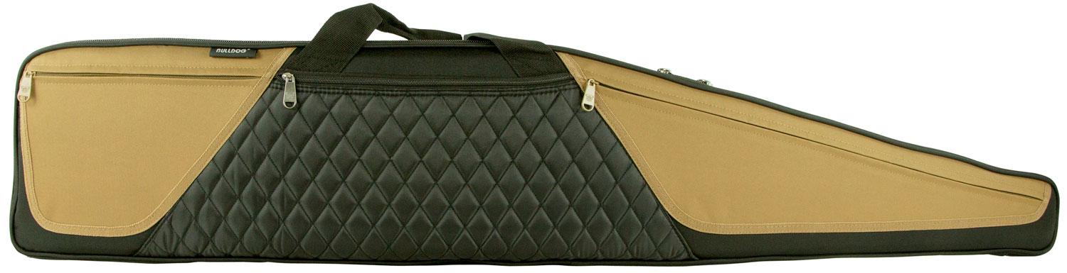  Bulldog Bd365 Elite Shotgun Case Made Of Water- Resistant Nylon With Black Finish & Tan Trim, 3 Exterior Zippered Pockets, Soft Lining, & Deluxe Padded Shoulder Strap 52 