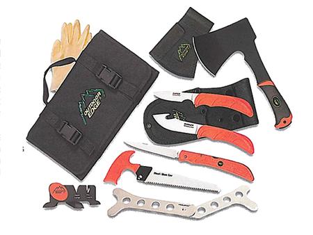 Outdoor Edge OF1 Outfitter Hunting Set Multiple 420J2 Stainless Steel Blade FRN Orange Handle
