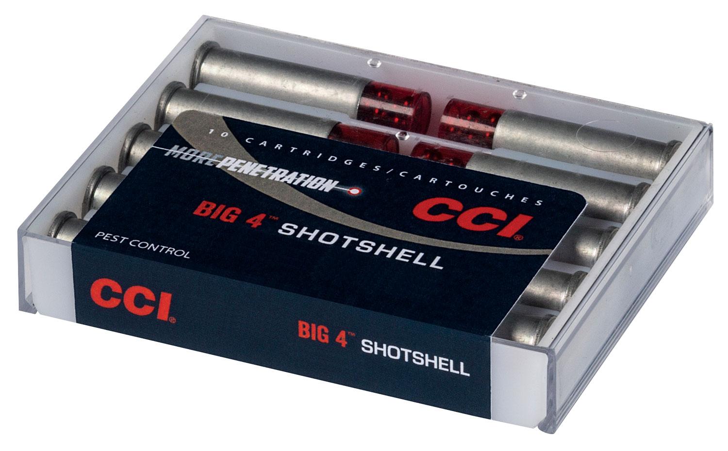  Cci 3712cc Big 4 Shotshell 9mm Luger 45 Gr 1000 Fps Shotshell # 4 Shot 10 Bx/20 Cs
