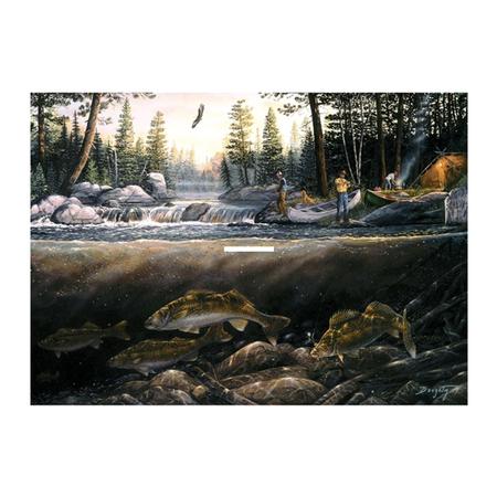 Rivers Edge 2771 Puzzle in Tin - 1000-Piece, Fishing the Falls