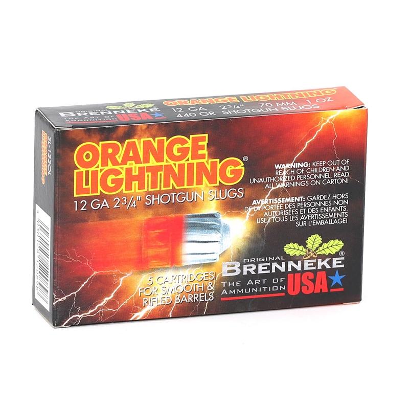  Brenneke Usa Orange Lightning 12 Gauge Ammo 2 3/4 