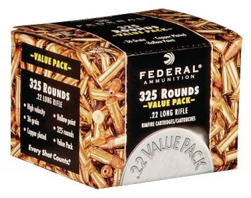  Federal 725 Champion Training Value Pack 22 Lr 36 Gr Copper Plated Hollow Point (Cphp) 325 Per Box/10 Cs