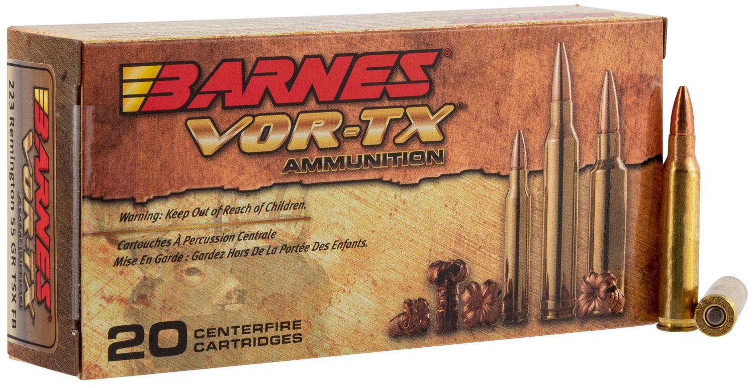  Barnes Bullets 21520 Vor- Tx Centerfire Rifle 223 Rem 55 Gr Barnes Tsx Flat Base (Tsxfb) 20 Per Box/10 Cs