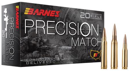 Barnes Bullets 30819 Precision Match Centerfire Rifle 6.5 PRC 145 gr Open Tip Match Boat-Tail 20 Per Box/ 10 Cs