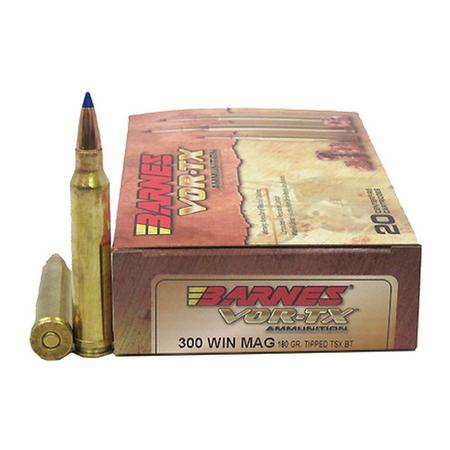 Barnes Bullets 21538 VOR-TX Centerfire Rifle 300 Win Mag 180 gr Tipped TSX Boat-Tail 20 Per Box/ 10 Cs