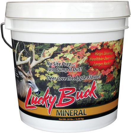 Lucky Buck -PoundM20 Apple Flavored Deer Mineral and Attractant, 20-Pound Bucket