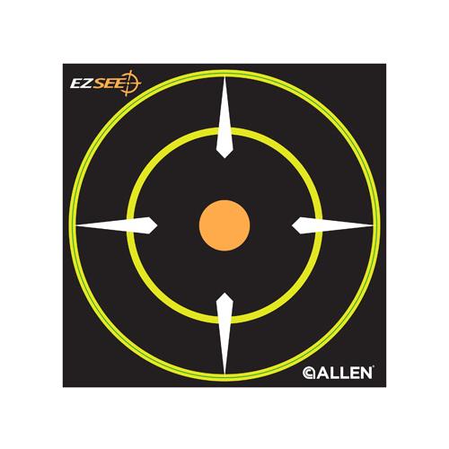  Ez- Aim 15255 Splash Reactive Target Self- Adhesive Paper Black/Orange Bullseye 12 Pk