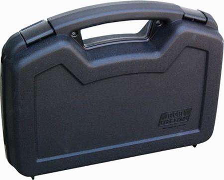 MTM Case-Gard 805-40 Single Handgun Case  made of Polypropylene with Textured Black Finish, Foam Padding & Latches 9.70