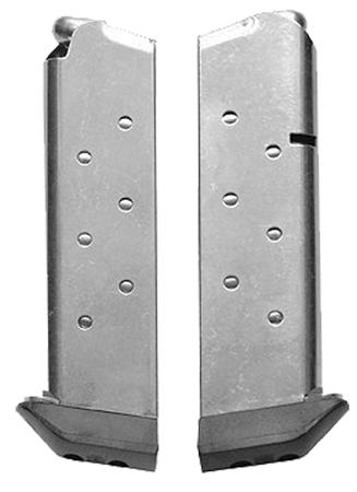 CMC Products 14141 Classic  Stainless Steel with Black Base Pad Detachable 8rd 45 ACP for 1911 Government