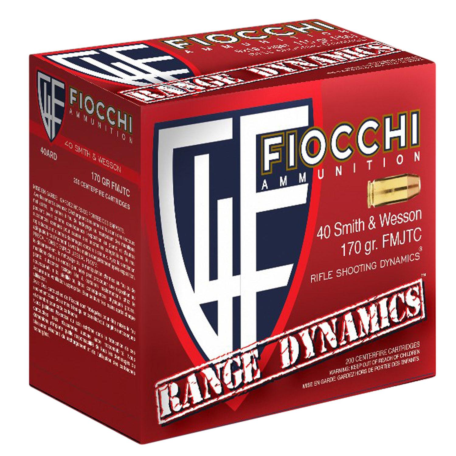  Fiocchi 40ard100 Range Dynamics Pistol 40 S & W 170 Gr Full Metal Jacket Truncated- Cone (Tcfmj) 100 Per Box/10 Cs