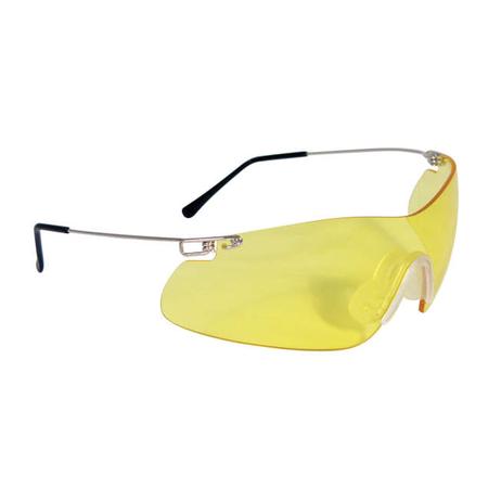 Radians CP5740CS Clay Pro Shooting Glasses Adult Amber Lens Wraparound Silver Frame